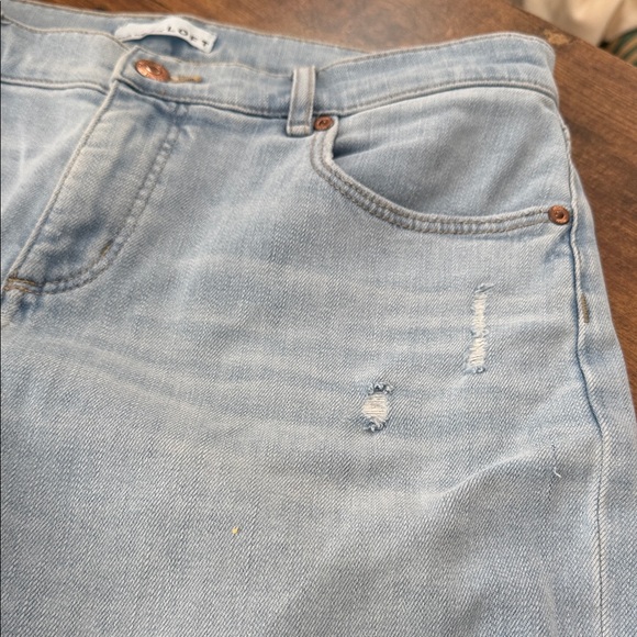 LOFT Light Wash Distressed Denim Jeans - Picture 8 of 10
